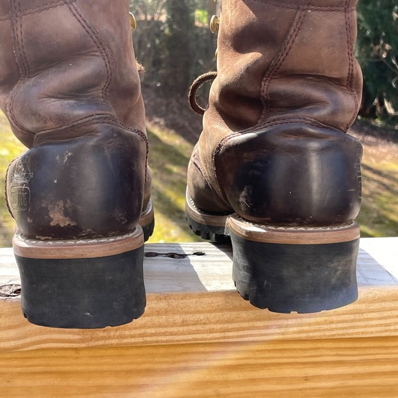 Caterpillar Mens LOGGER  Steel Toe Brown Leather Boots Size 7 main image 11